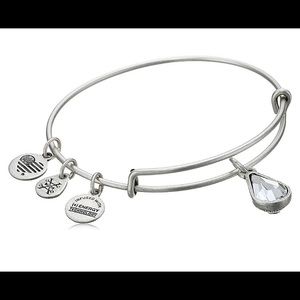 Alex&Ani April month charm clear crystal teardrop